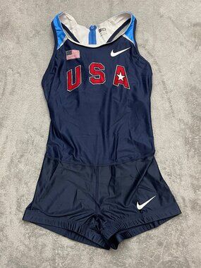 Nike USA 2008 Olympic Team Issued Women's Track Speed Suit Medium Made in USA